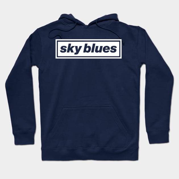 'Sky Blues' Oasis inspired design for Manchester City FC fans in white Hoodie by LTFRstudio